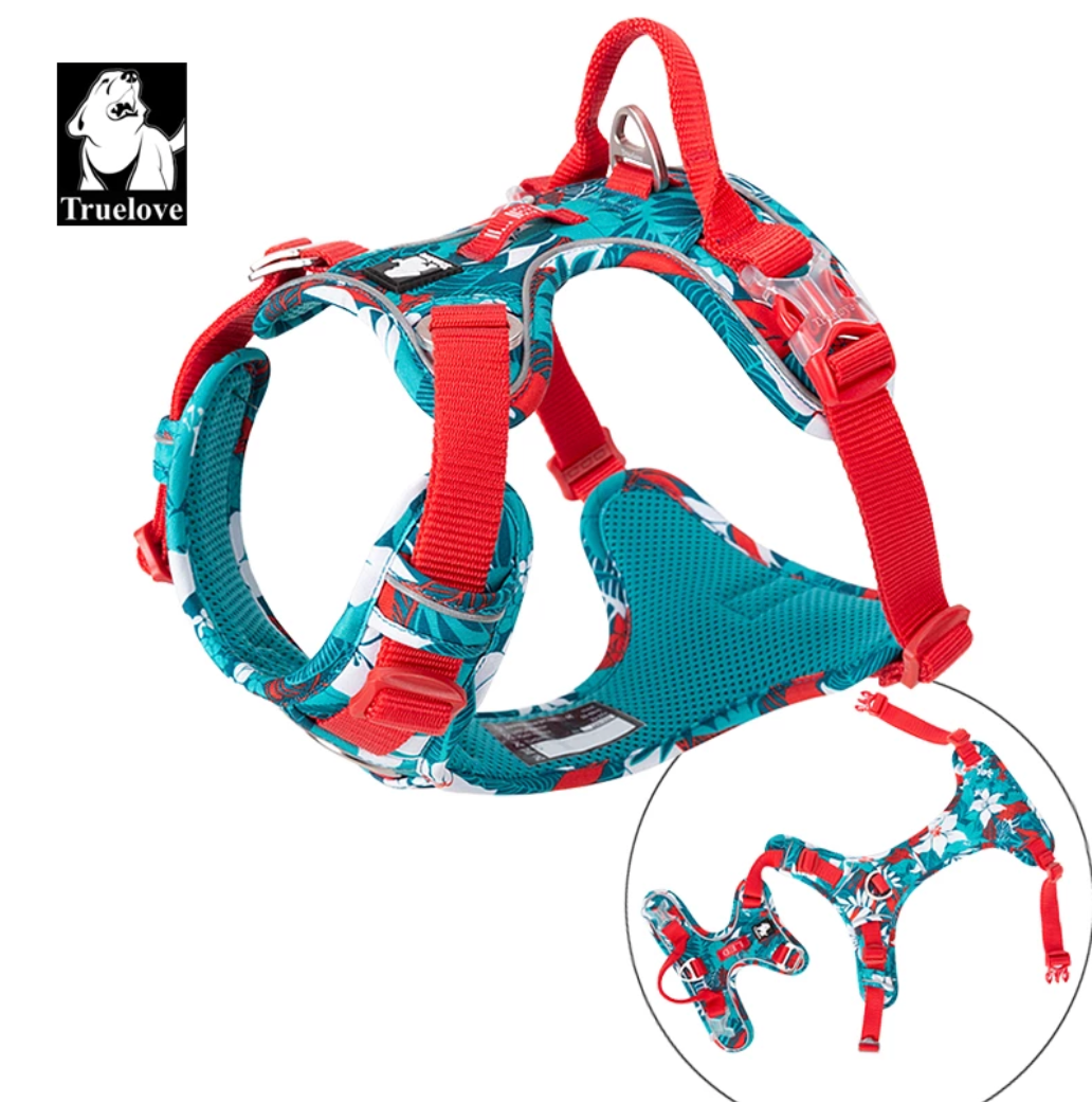 Reflektierendes Hundegeschirr "Camouflage Blue" Limited Edition