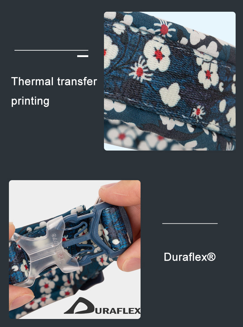 Hundehalsband Flower Spring "SAXONY BLUE" Limited Edition