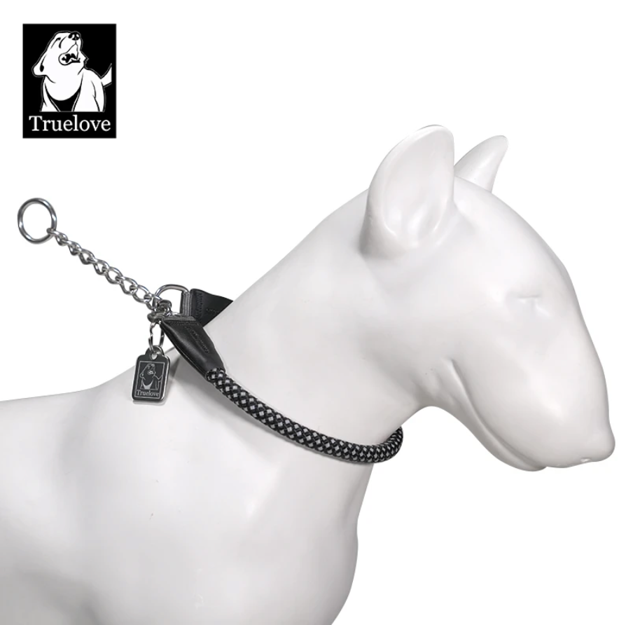 Reflektierendes Hundehalsband mit Kettenzugstop V1