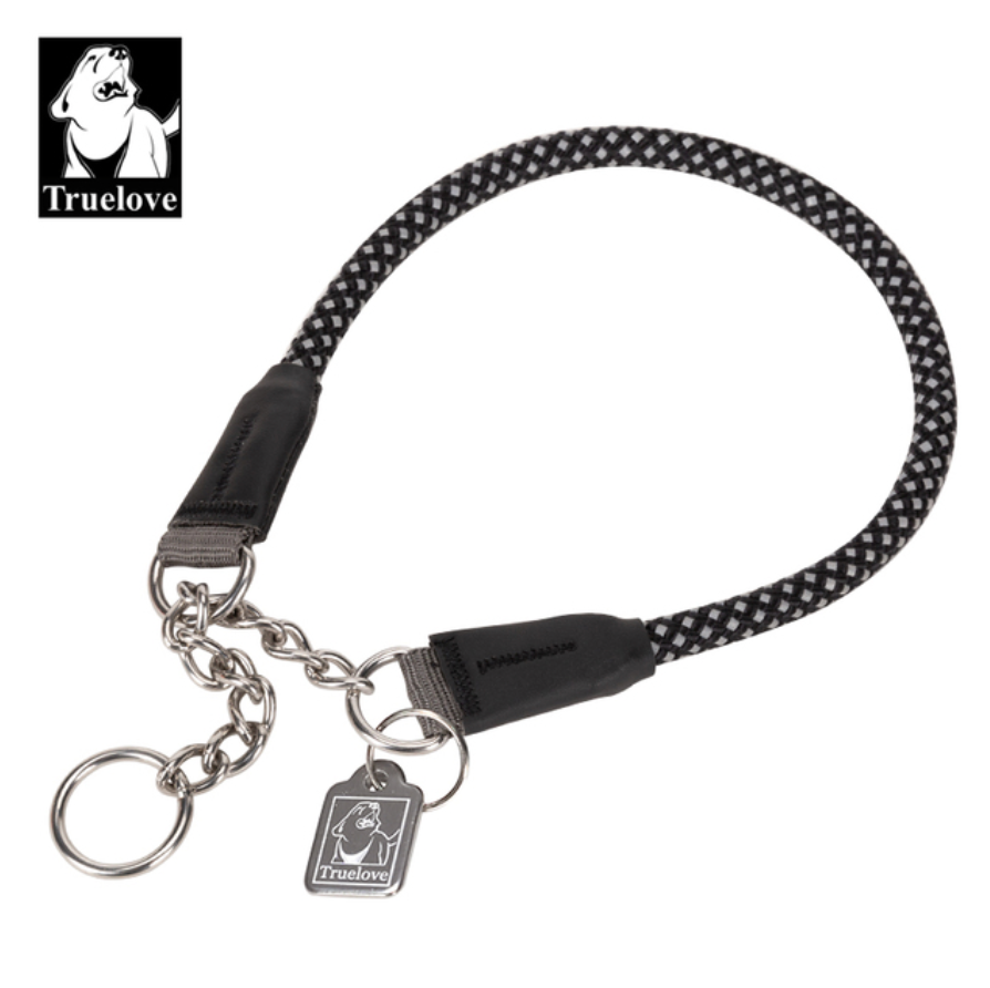 Reflektierendes Hundehalsband mit Kettenzugstop V1