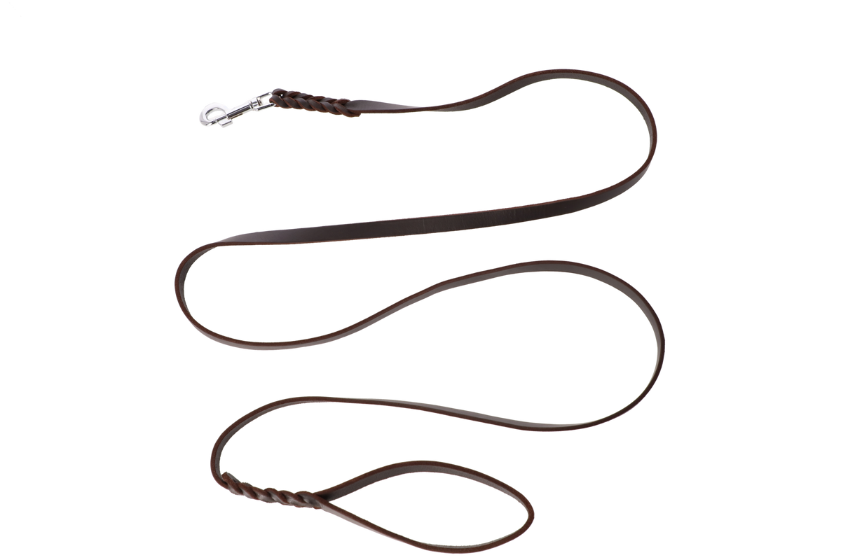 Traditionelle weiche geflochtene Lederleine mit Handschlaufe