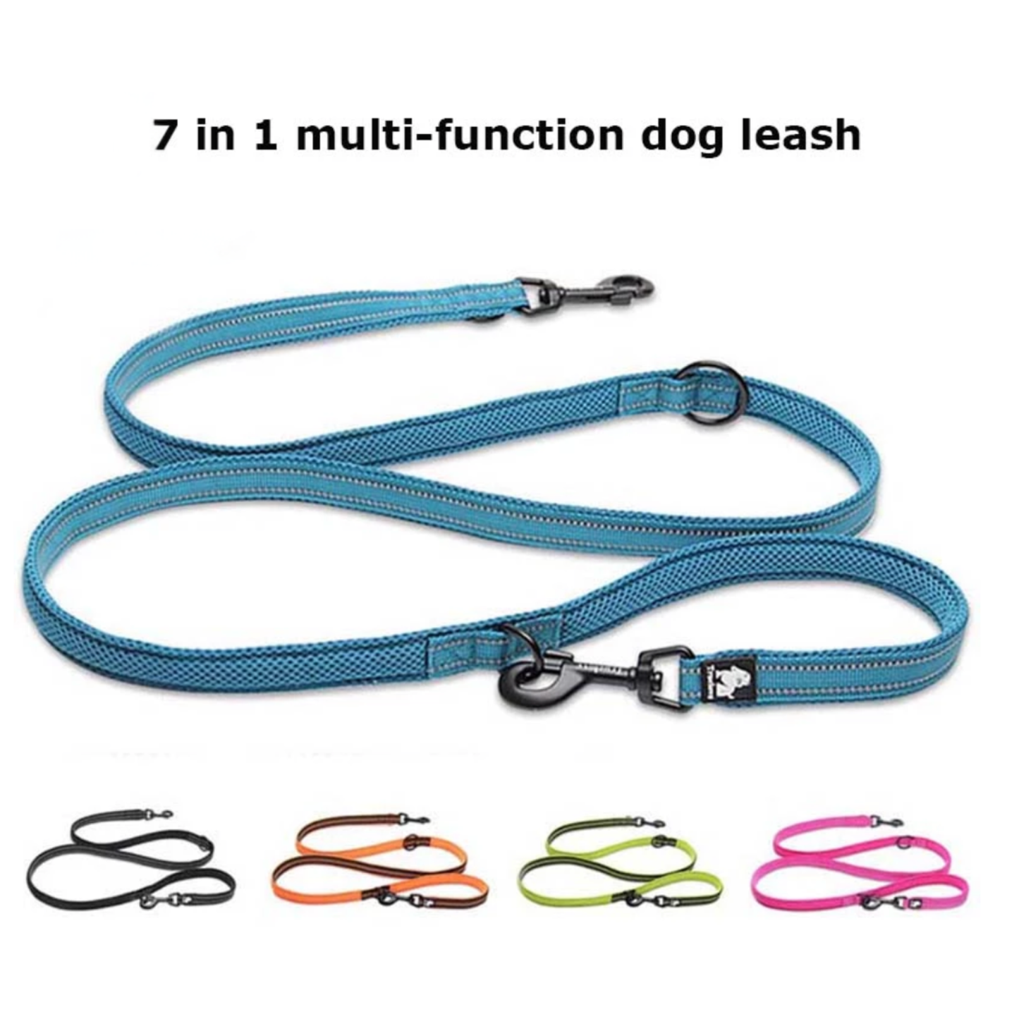 7-in-1 Hundeleine mit 3M Reflexion True Love for Dogs