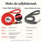 Reflektierende Hundeleine© mit Handschlaufe und veganem Leder in 4 Farben und Varianten