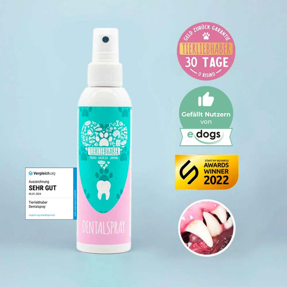 Natürliches Dentalspray zur Entfernung von Zahnstein von Tierliebhaber