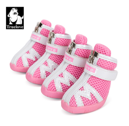Truelove Mesh Stoff Hundeschuhe Haustier Hundes tiefel wasserdicht reflektierende robuste rutsch feste Sohle rutsch fest im Freien für kleine Hunde s5911