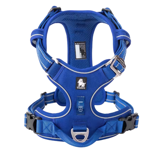 Hundegeschirr mit 3M Reflexion blau True love for dogs