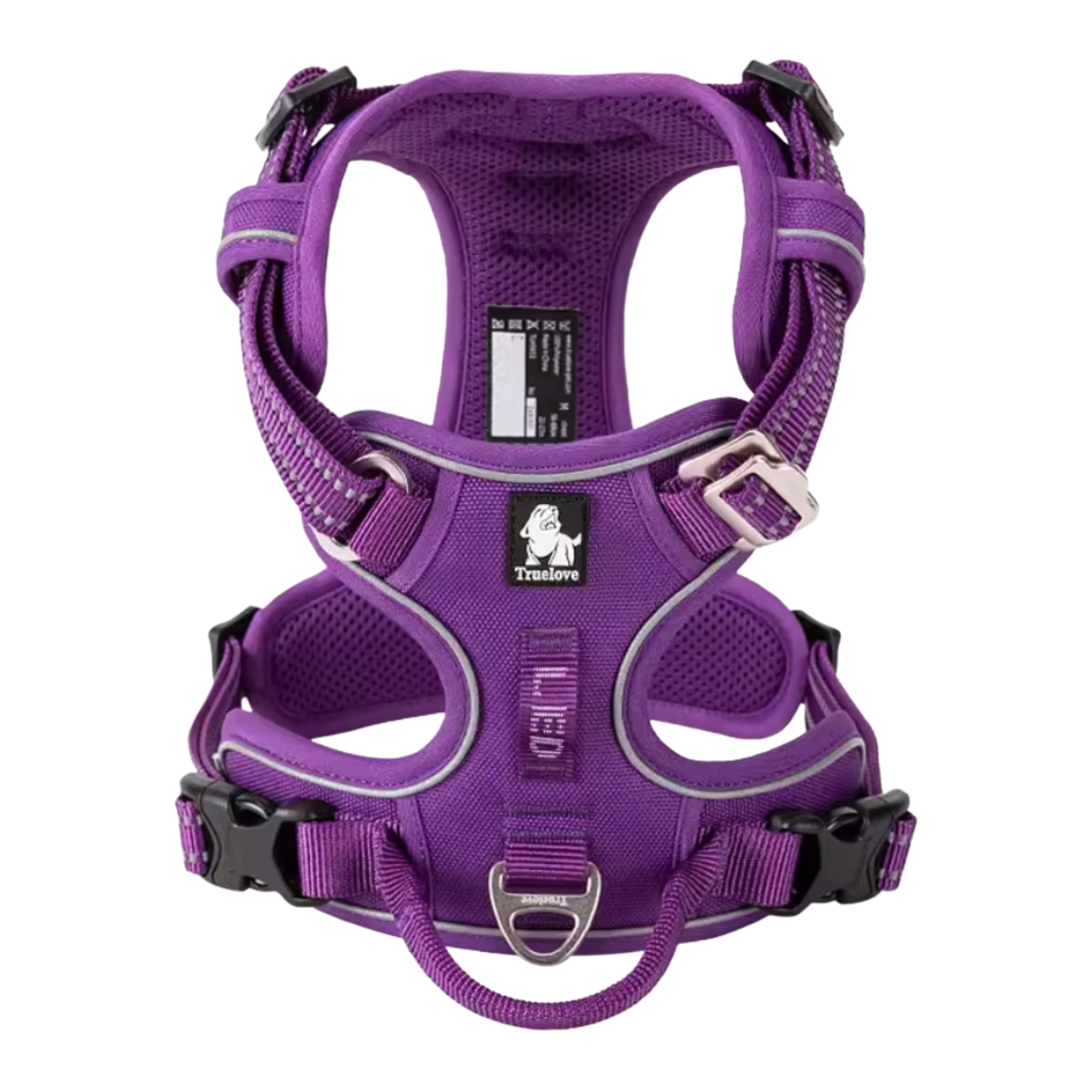 Hundegeschirr mit 3M Reflexion lila True love for dogs