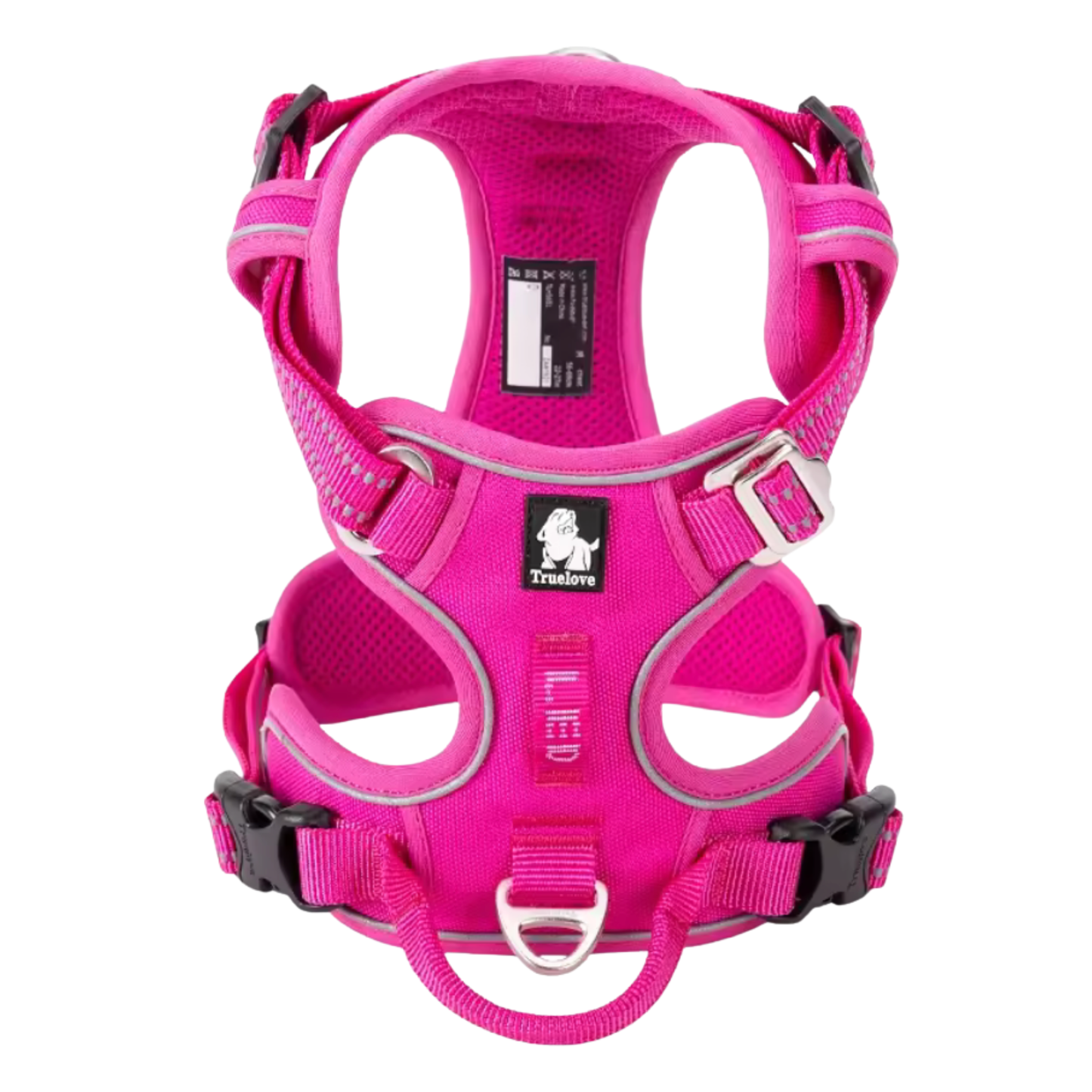 Hundegeschirr mit 3M Reflexion pink True love for dogs