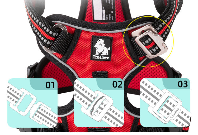 Hundegeschirr mit 3M Reflexion Hundegeschirr Dubai Edition True love