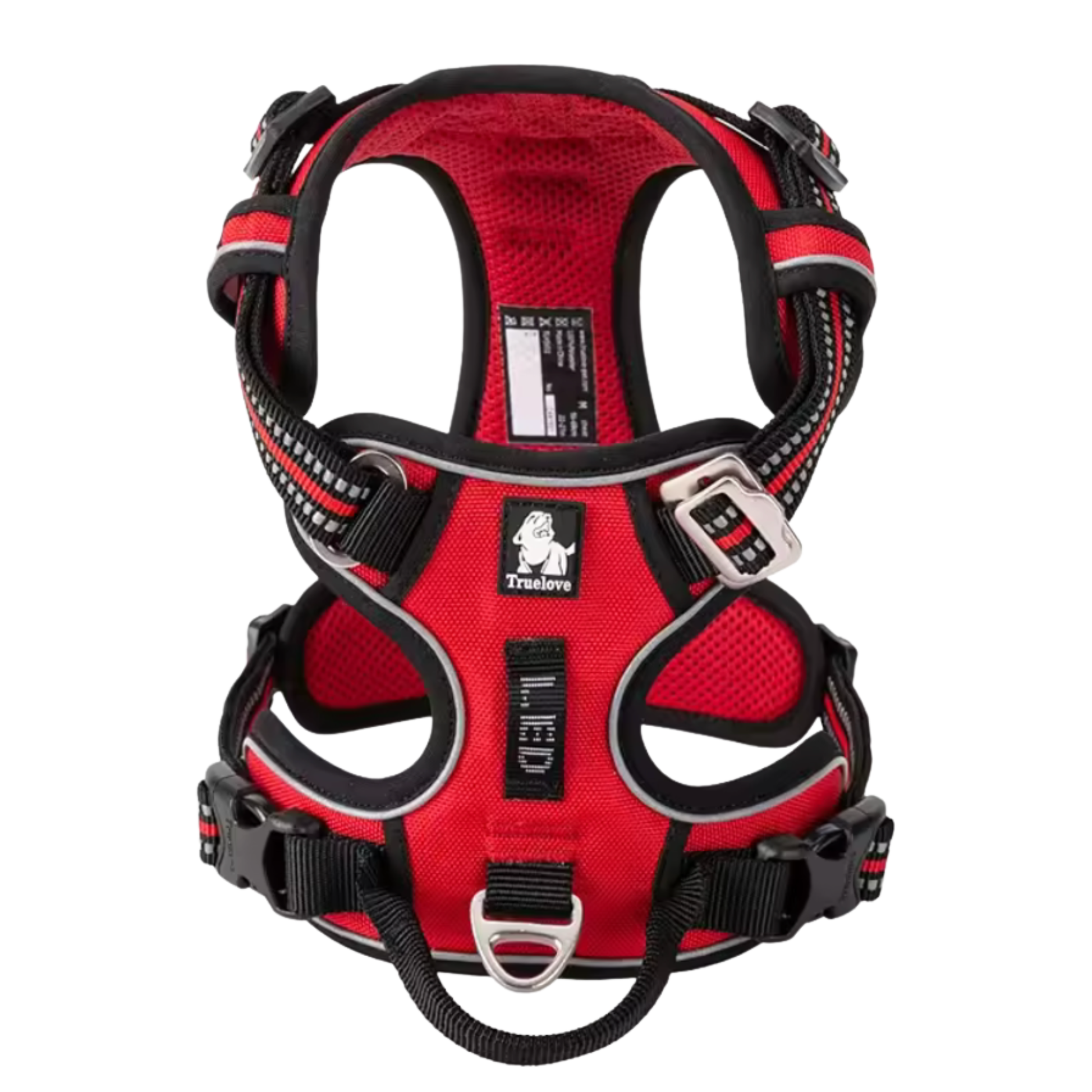 Hundegeschirr mit 3M Reflexion rot True love for dogs