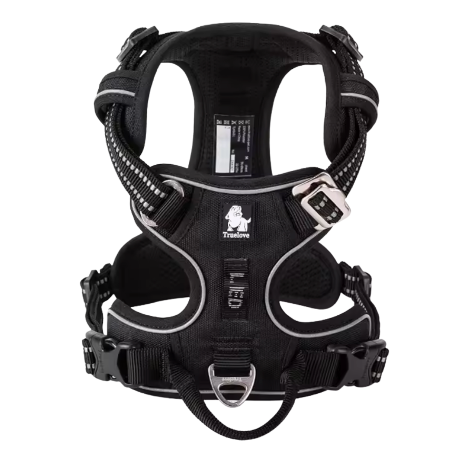 Hundegeschirr mit 3M Reflexion türkis True love for dogs