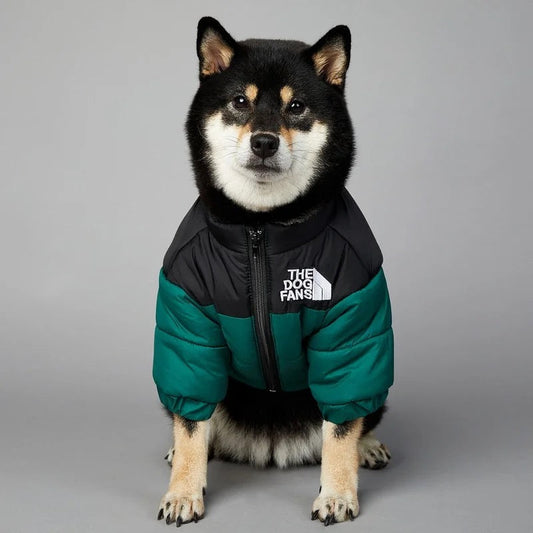 Hundewinterjacke "The Dog Fans" Warmhaltende Wasserdichte Hunde-Daunenjacke