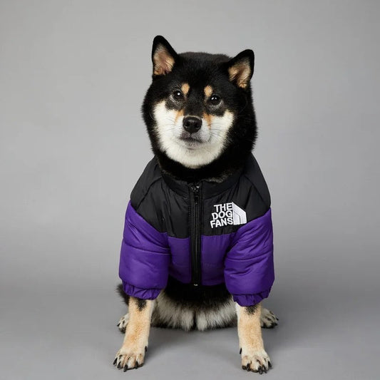 Hundewinterjacke "The Dog Fans" Warmhaltende Wasserdichte Hunde-Daunenjacke