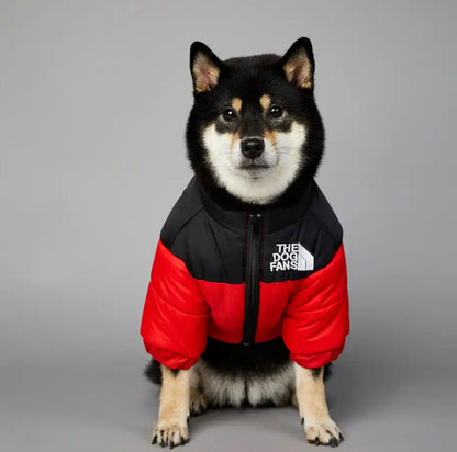 Hundewinterjacke "The Dog Fans" Warmhaltende Wasserdichte Hunde-Daunenjacke