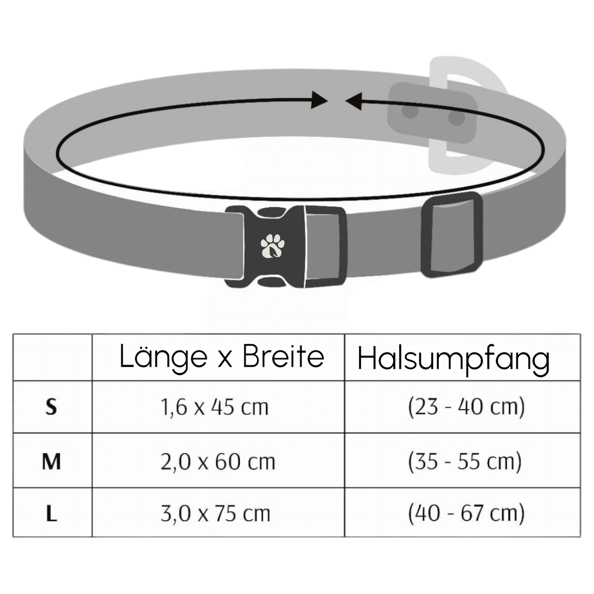 Halsband Schwarz Aus Nylon Längenverstellbar Im Rautendesign