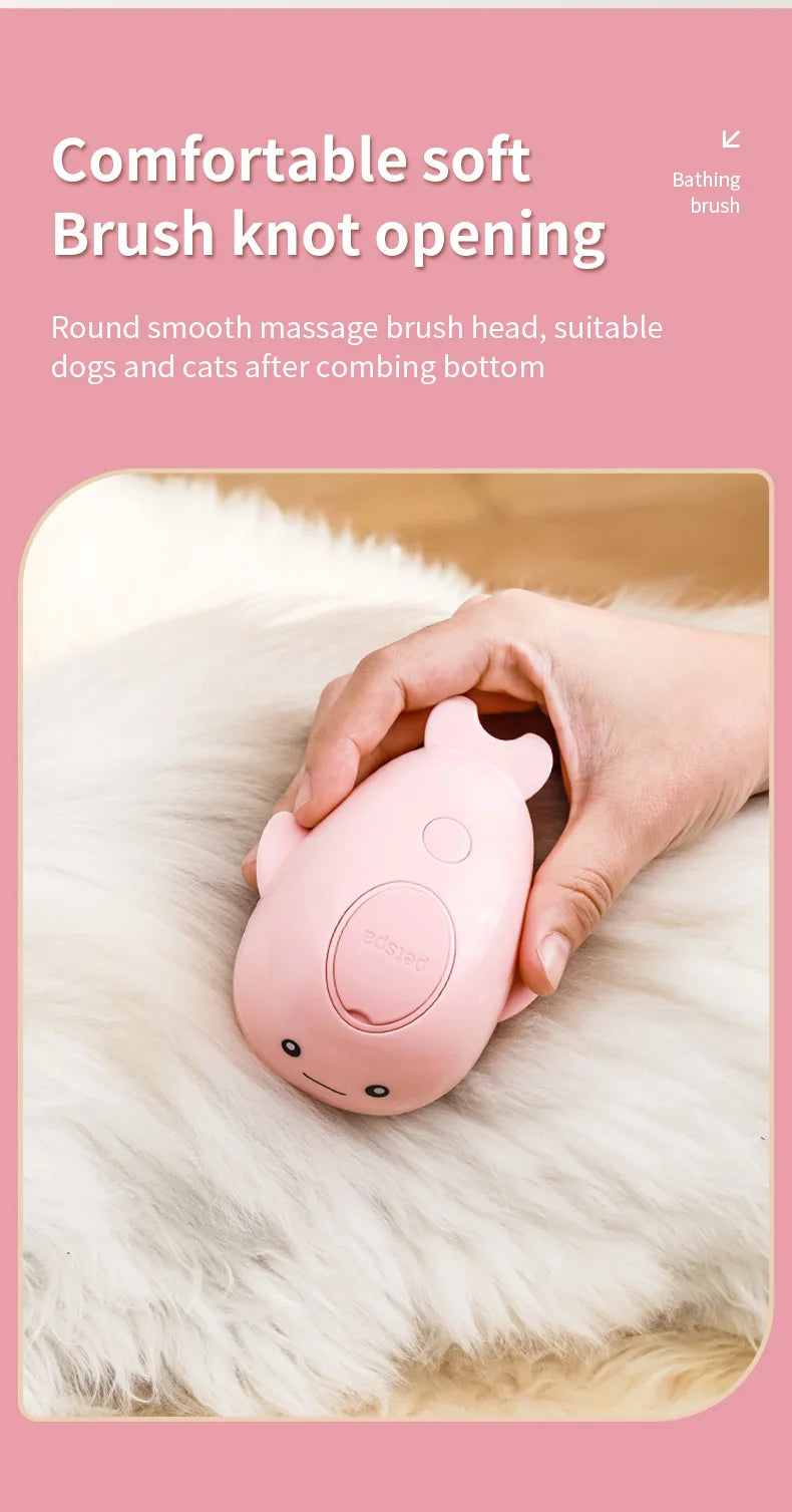 SteamBrush™ 3 in 1 | Elektrische Fellbürste mit Sprühfunktion für Hunde & Katzen | USB wiederaufladbar