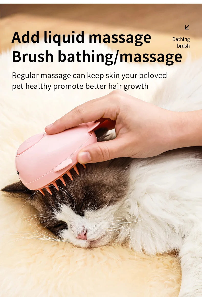SteamBrush™ 3 in 1 | Elektrische Fellbürste mit Sprühfunktion für Hunde & Katzen | USB wiederaufladbar