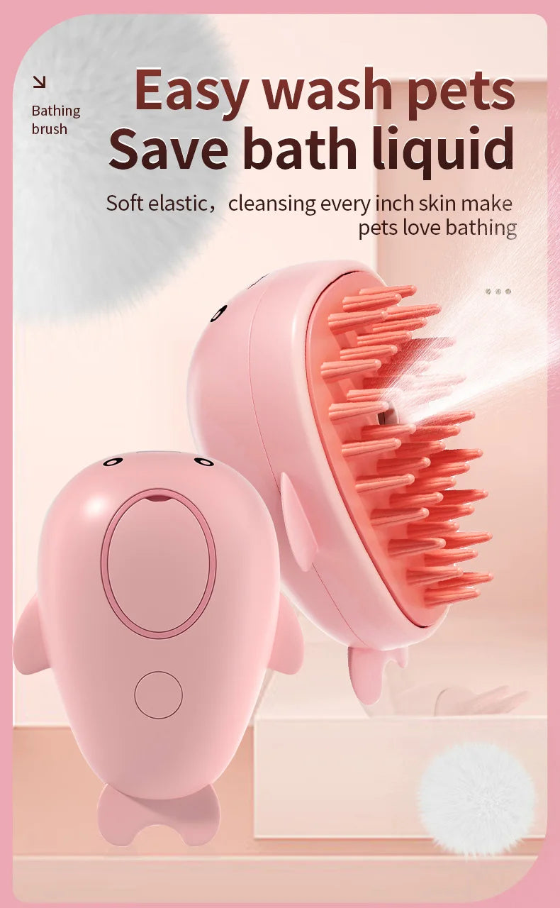 SteamBrush™ 3 in 1 | Elektrische Fellbürste mit Sprühfunktion für Hunde & Katzen | USB wiederaufladbar