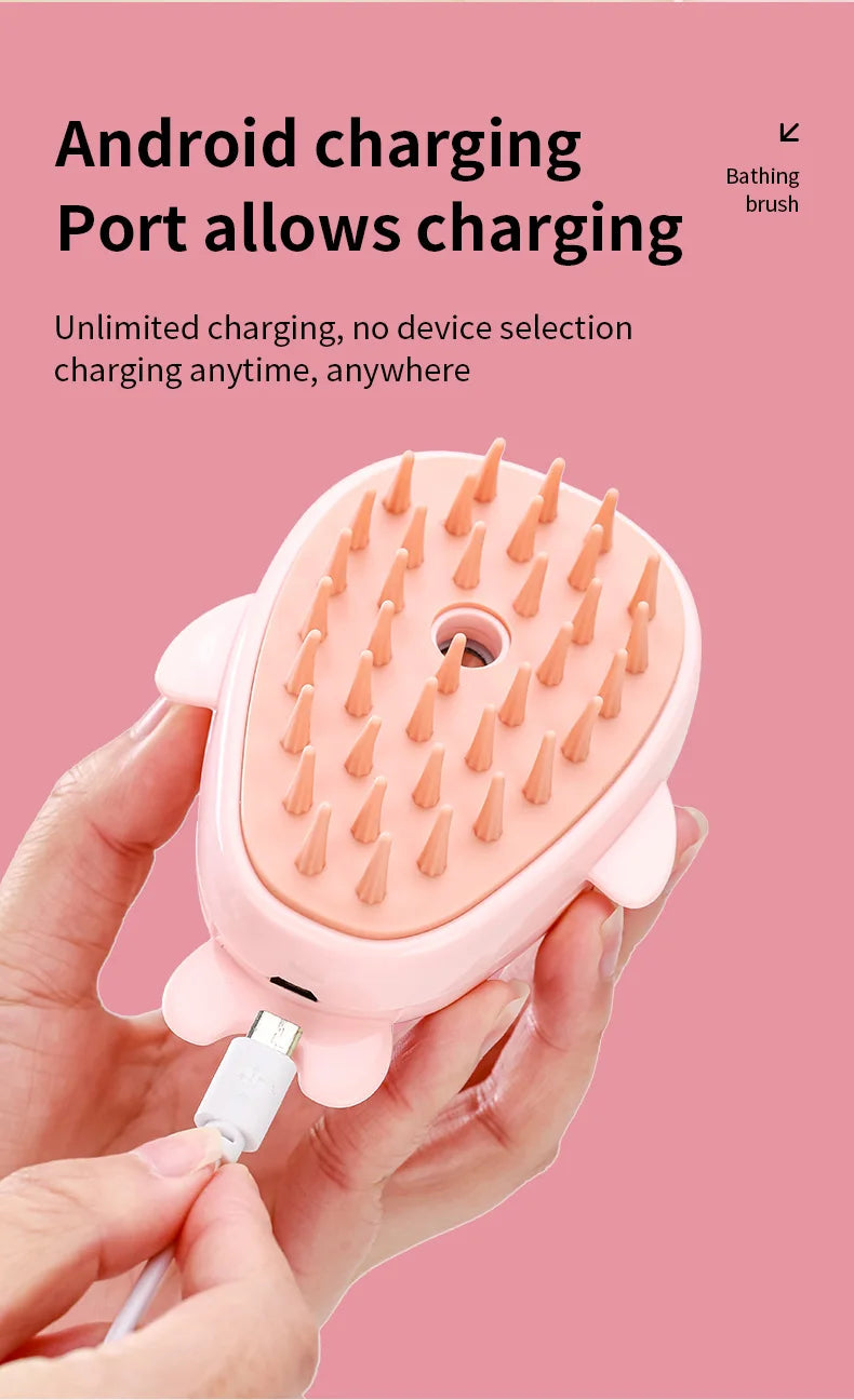 SteamBrush™ 3 in 1 | Elektrische Fellbürste mit Sprühfunktion für Hunde & Katzen | USB wiederaufladbar