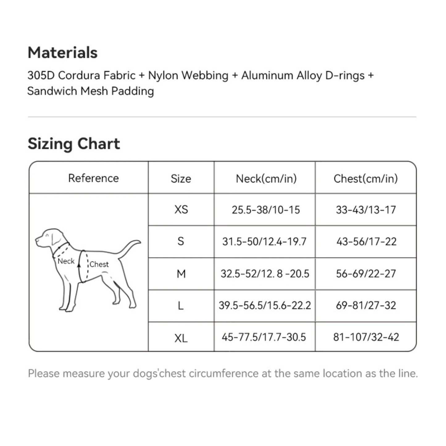 Hundegeschirr mit 3M Reflexion - Cordura®