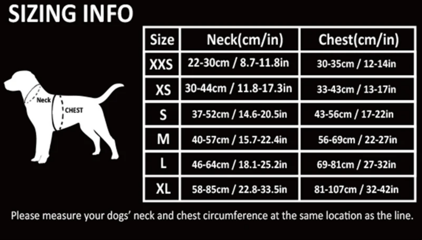 Ultraleichtes_Hundegeschirr_True_Love_for_Dogs_size info