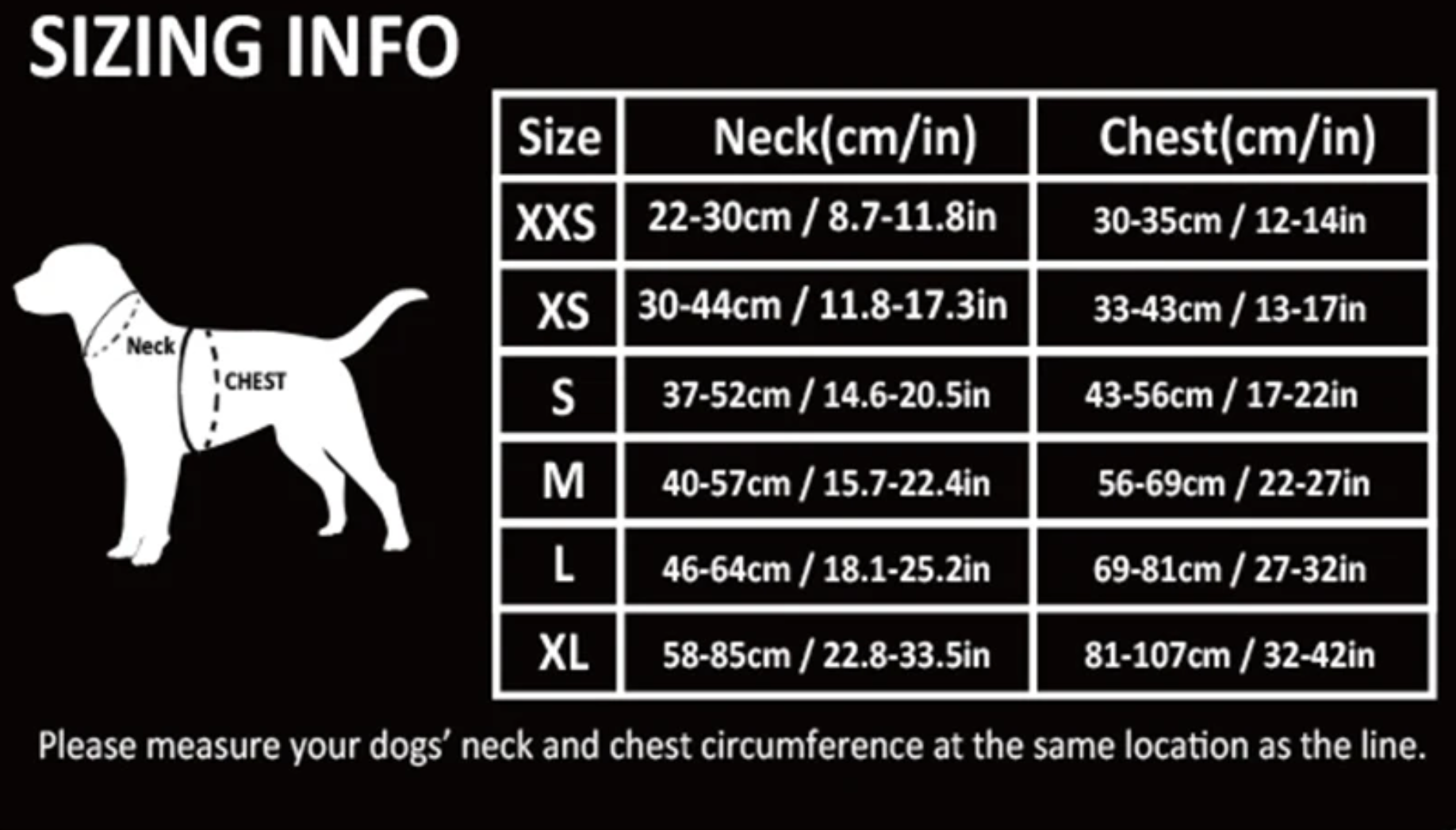 Ultraleichtes_Hundegeschirr_True_Love_for_Dogs_size info