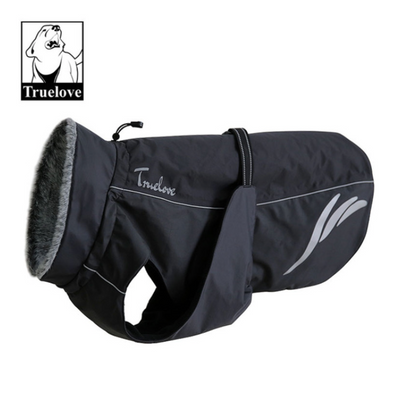 Wasserdichter Reflektierender Hundemantel mit Fellkragen und Fleece