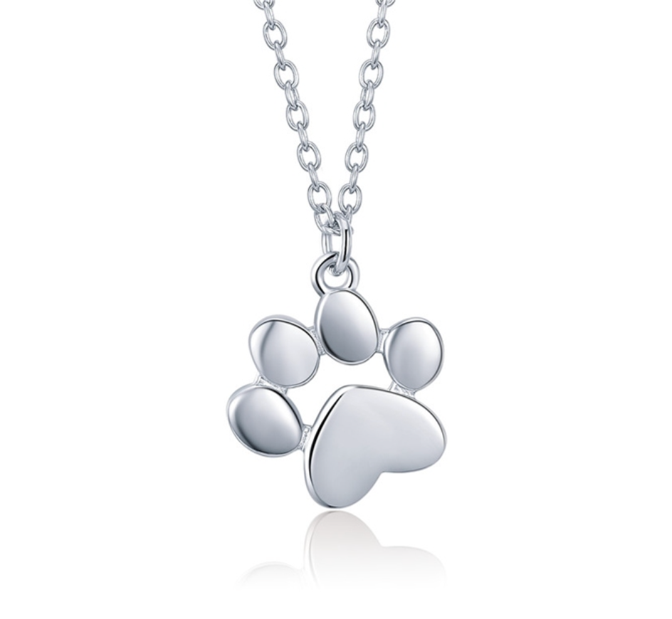 Halskette mit Pfotenanhänger Tier_Halskette  Pfotenanhänger_silber  Pfotenanhänger_geschenk  Opal_Halskette  Hundeliebhaber  Hund_Halskette  Halskette_schneller_versand  Halskette  Geschenk_Mädchen  Geschenk_Frau  Feine_Kette_silber  Charmes  Anhänger