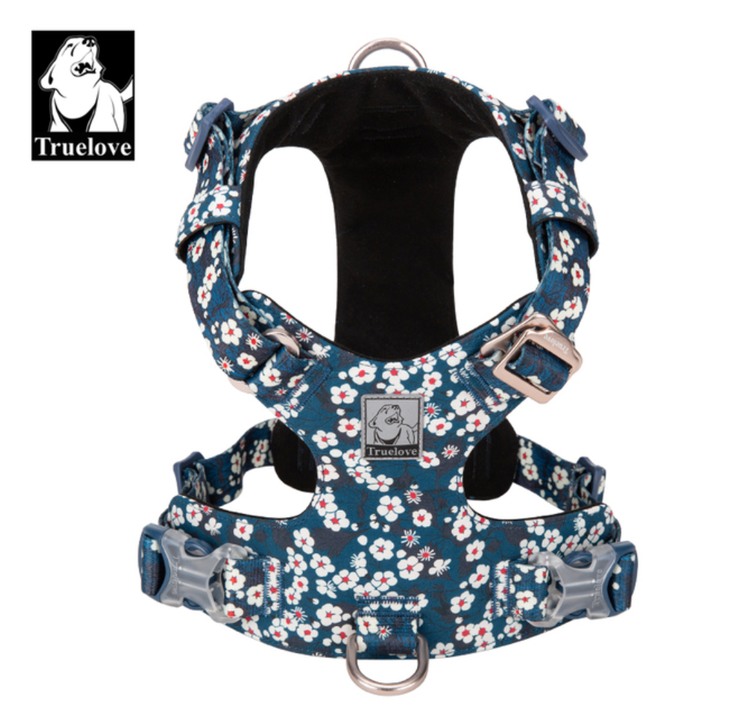 Premium Hundegeschirr "POPPY RED" Flower Spring 2
