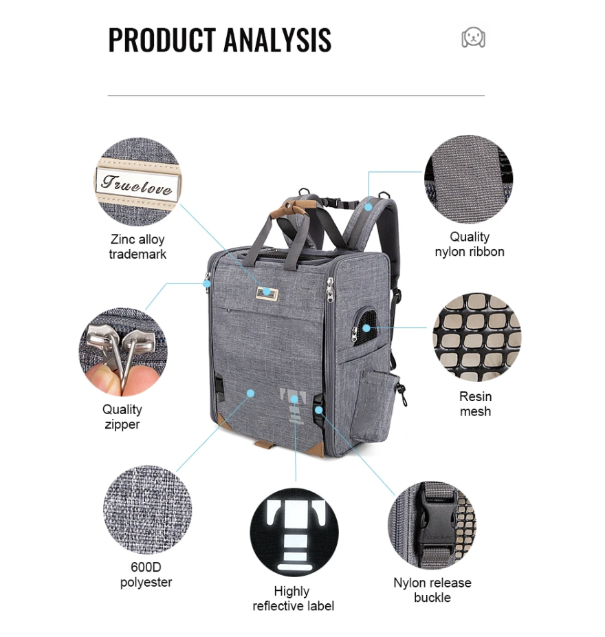 Atmungsaktiver Hunderucksack Tiertransport Rucksack